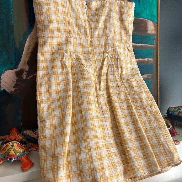 Forever 21 Yellow Plaid Dress Small - Picture 8 of 15